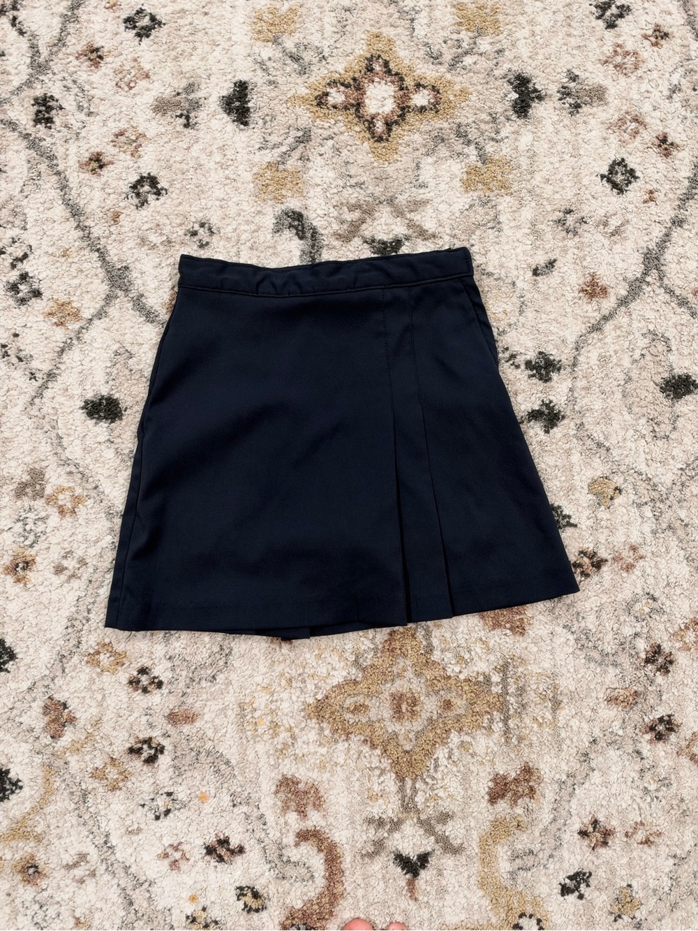 Classic Navy Girls' Skort with Front Pleat